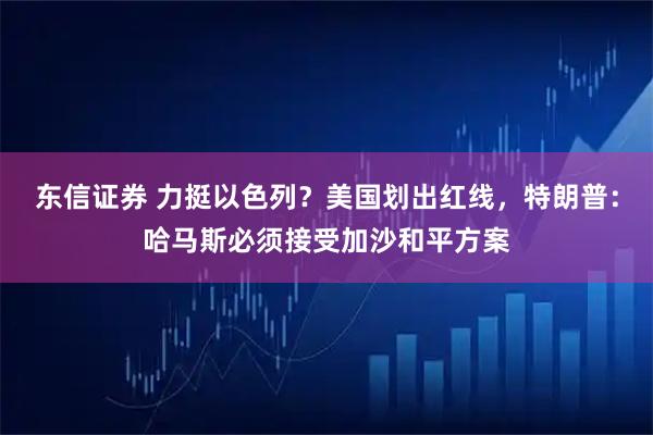 东信证券 力挺以色列？美国划出红线，特朗普：哈马斯必须接受加沙和平方案